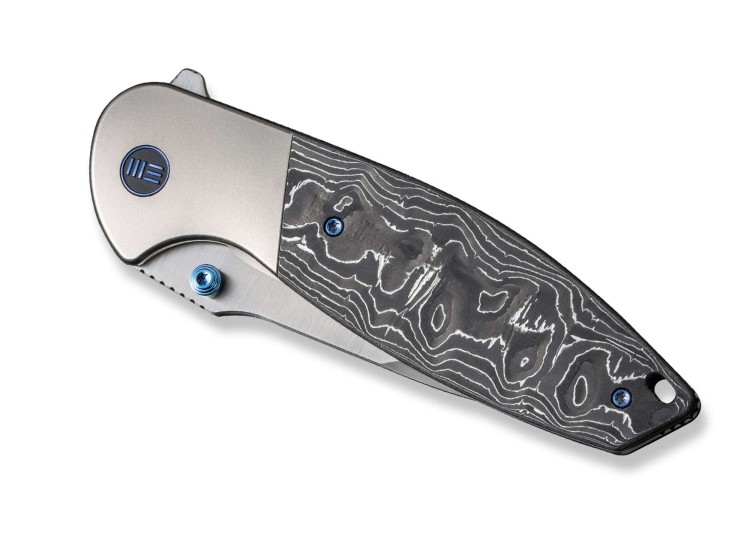 Cuchillo Cuchillo plegable WE Knife Nitro OG Titanium, Grey Aluminum Foil CF
