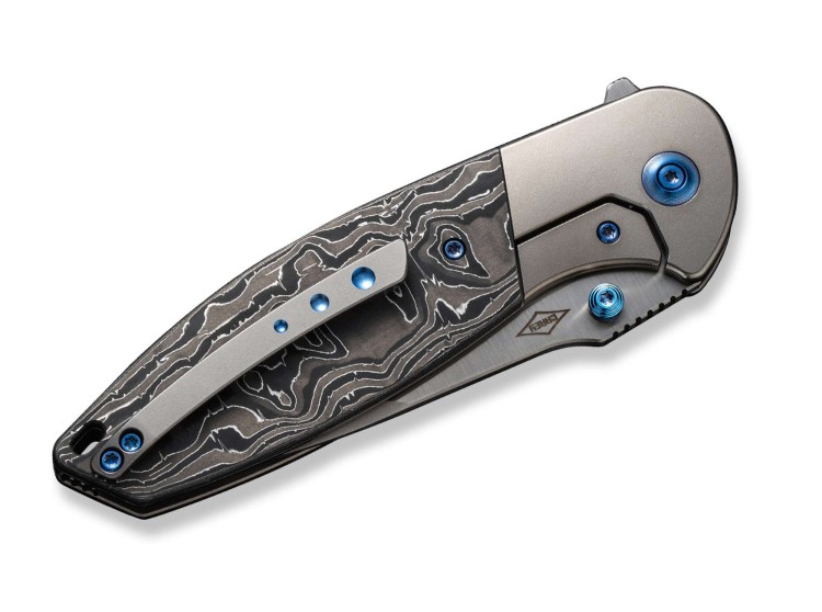 Cuchillo Cuchillo plegable WE Knife Nitro OG Titanium, Grey Aluminum Foil CF