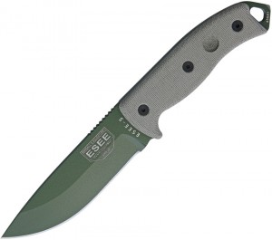 ESEE Model 5 bushcraft knife green black Kydex sheath