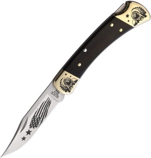 Custom Buck 110 Lockback Chief folding knife