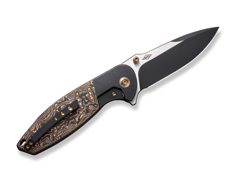 Cuchillo Cuchillo plegable WE Knife Nitro OG Titanium, Black Copper Foil CF