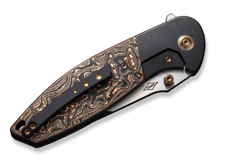 Cuchillo Cuchillo plegable WE Knife Nitro OG Titanium, Black Copper Foil CF