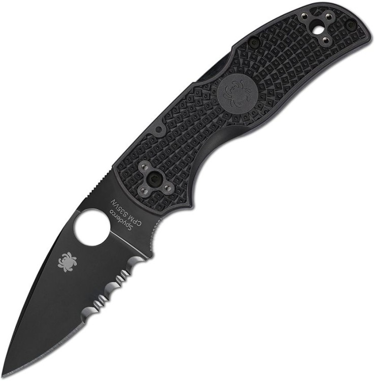 Cuchillo Cuchillo plegable | Navajas Spyderco Native 5 | Lockback Black Serrated