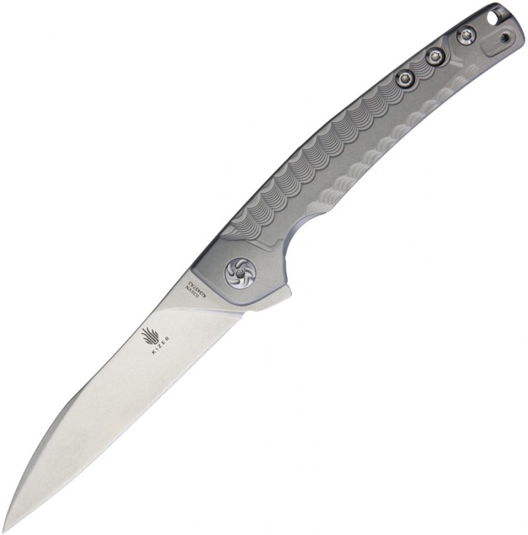 Kizer Cutlery Splinter CPM S35VN folding knife grey