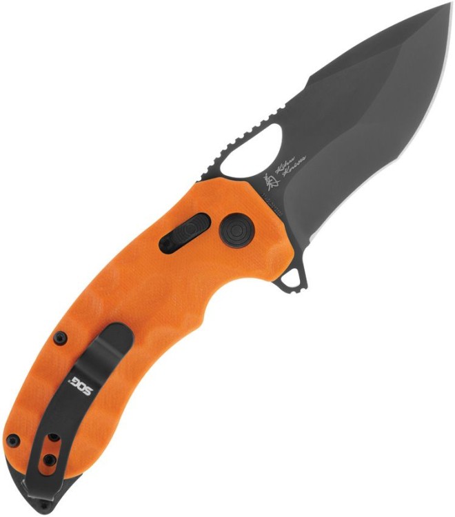 Cuchillo Cuchillo plegable | Navajas SOG Kiku XR LTE | Blaze Orange G10 Carbon 12-27-03-57