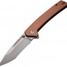 CIVIVI Knives Keen Nadder, N690 Compound Tanto Blade, Brown Micarta Handles C2021B 