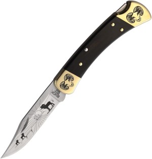 Custom Buck 110 Lockback Ram foldig knife