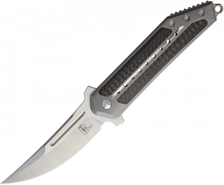 Складной нож Todd Begg Knives Steelcraft Framelock CF Gray
