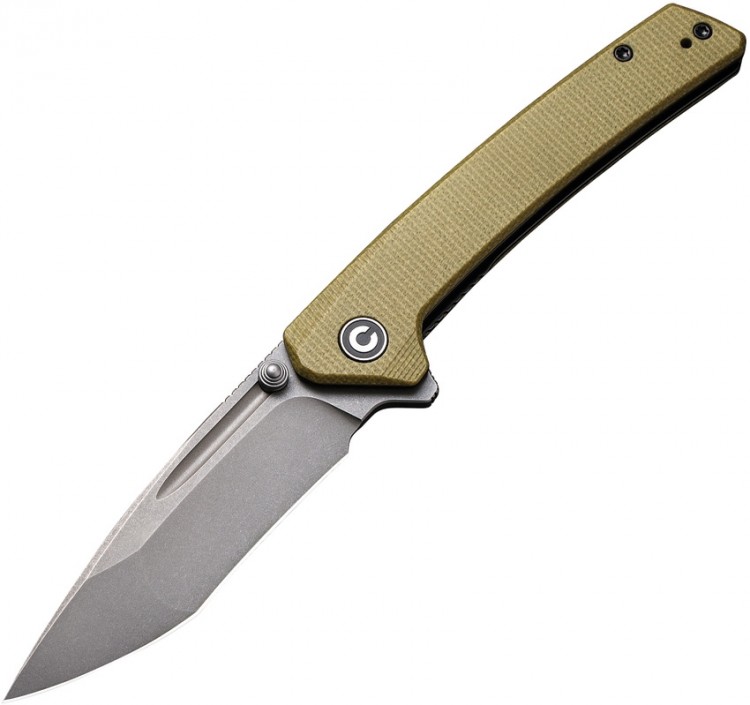 Cuchillo Cuchillo plegable CIVIVI Knives Keen Nadder, N690 Compound Tanto Blade, Olive Micarta Handles C2021C 