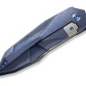 Складной нож WE  Solid Titanium, Blue