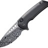 Cuchillo Cuchillo plegable | Navajas We Knife Mini Malice Button Lock | Damasteel