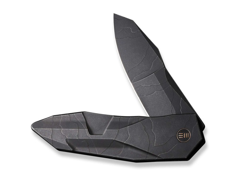 Taschenmesser WE  Solid Titanium Black Etching Pattern Taschenmesser WE  Solid Titanium Black Etching Pattern