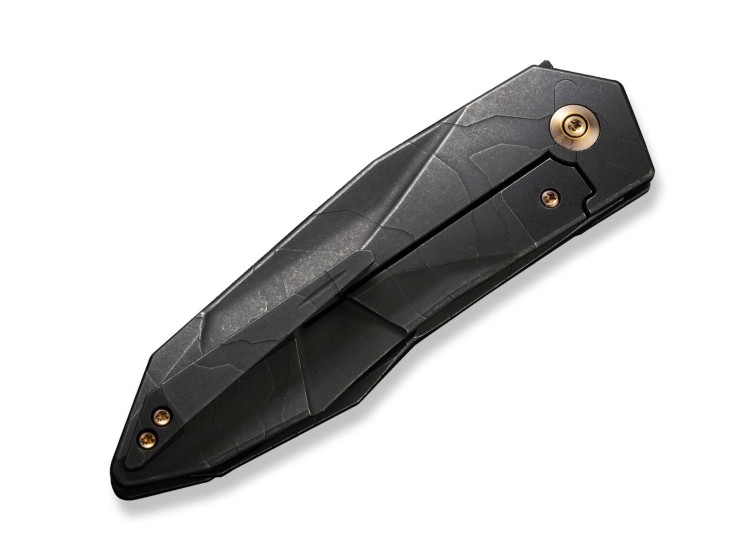 Taschenmesser WE  Solid Titanium Black Etching Pattern Taschenmesser WE  Solid Titanium Black Etching Pattern