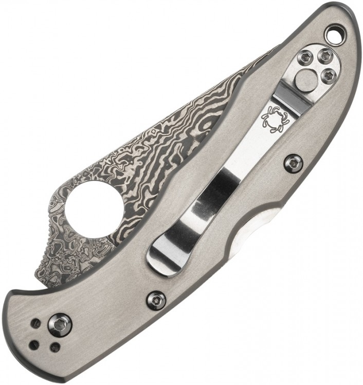 Складной нож Spyderco Delica 4 Titanium Damascus C11TIPD