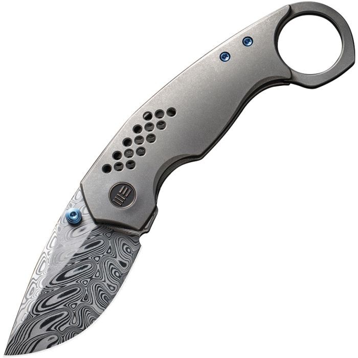 Cuchillo Cuchillo plegable WE Knife Envisage Titanium Grey Damascus