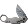 Cuchillo Cuchillo plegable WE Knife Envisage Titanium Grey Damascus