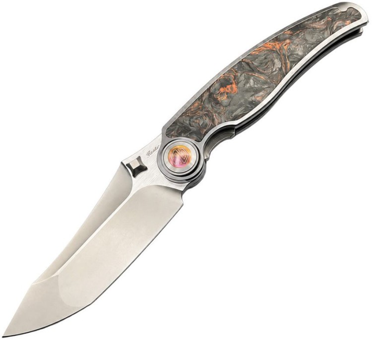 Rike Knife Hunter 1 | Dark gray titanium Rust CF | CPM S90V