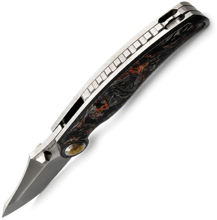 Rike Knife Hunter 1 | Dark gray titanium Rust CF | CPM S90V