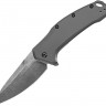 Складной нож Kershaw Link Aluminum BlackWash folding knife grey 1776GRYBW