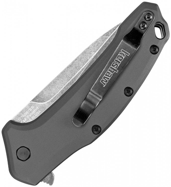 Cuchillo Kershaw Link Aluminum BlackWash folding knife grey 1776GRYBW Cuchillo Kershaw Link Aluminum BlackWash folding knife grey 1776GRYBW