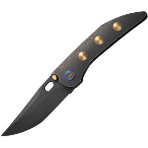 Cuchillo plegable We Attor Framelock Blk/Gold