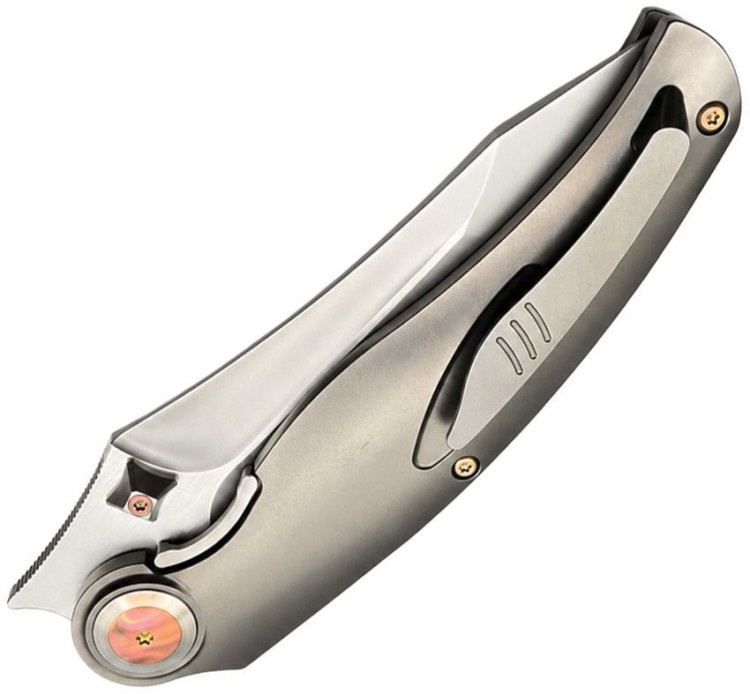 Taschenmesser Rike Knife Hunter 1 | Gray titanium CF | CPM S90V