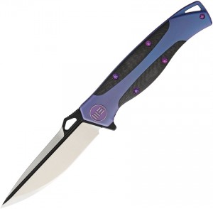 Складной нож WE Knife 606CFA S35VN Carbon Fiber Titanium Framelock - Blurple
