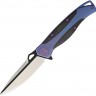 Cuchillo WE Knife 606CFA S35VN Carbon Fiber Titanium Framelock - Blurple