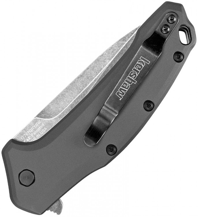 Cuchillo Kershaw Link Aluminum BlackWash folding knife grey tanto 1776TGRYBW Cuchillo Kershaw Link Aluminum BlackWash folding knife grey tanto 1776TGRYBW