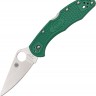 Складной нож Spyderco Delica 4 FRN Flat Ground green C11FPGR