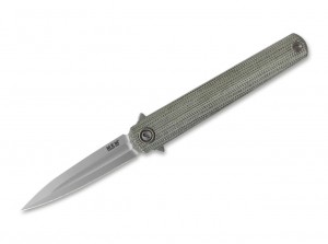 MKM Knives Flame Dagger folding green canvas micarta MKFL02-GCT