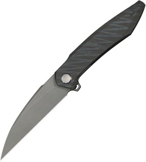 WE Knife Fluxor | M390 | Tiger Stripe Titanium Grey Stonewash