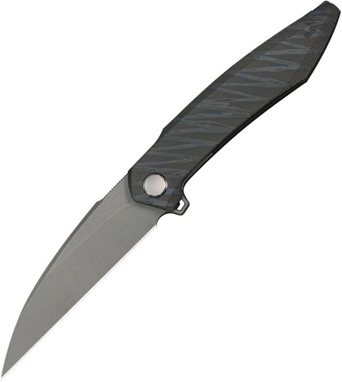 WE Knife Fluxor | M390 | Tiger Stripe Titanium Grey Stonewash