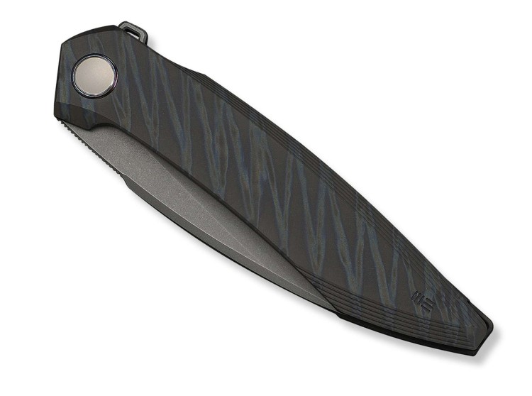 WE Knife Fluxor | M390 | Tiger Stripe Titanium Grey Stonewash