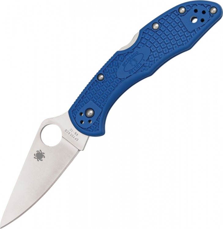 Складной нож Spyderco Delica 4  FRN Flat Ground blue C11FPBL