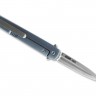 MKM Knives Flame Dagger folding sandblasted blue anodized MKFL02-TBSW