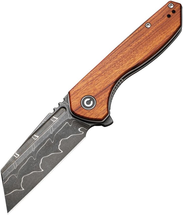 CIVIVI ExOne Guibourtia Damascus folding knife