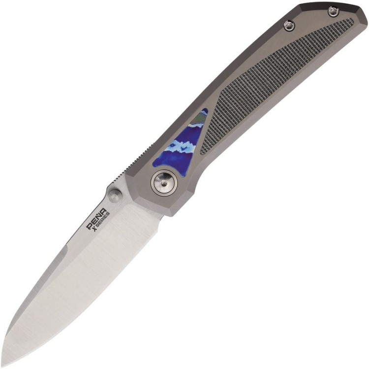 Pena Knives Mula | SF Black / Mokuti | M390 | Titanium