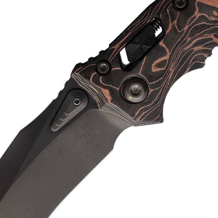 Taschenmesser Microtech Amphibian Marfione | Livewire carbon | 390