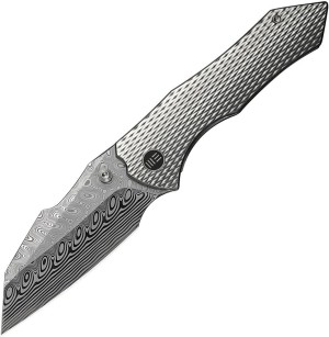 Cuchillo plegable | Navajas We Knife | High-Fin XL Framelock | Damascus