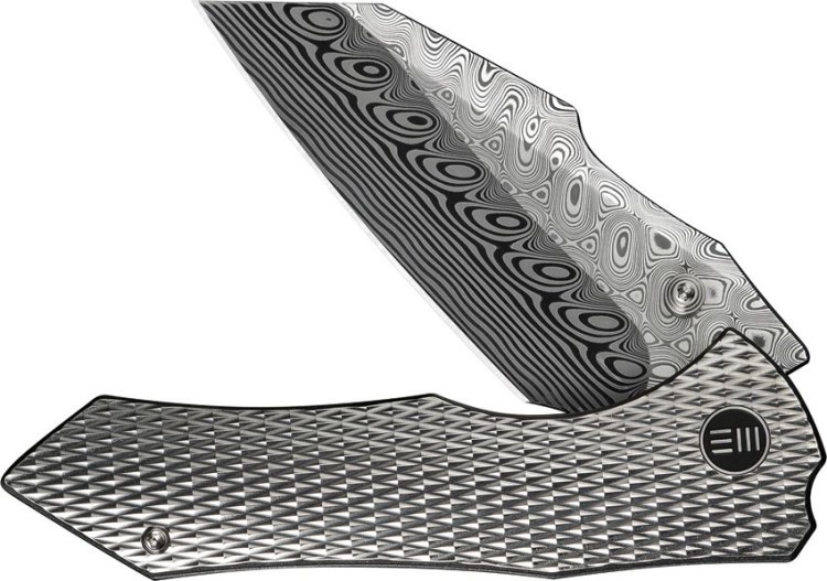 Taschenmesser We Knife | High-Fin XL Framelock | Damascus