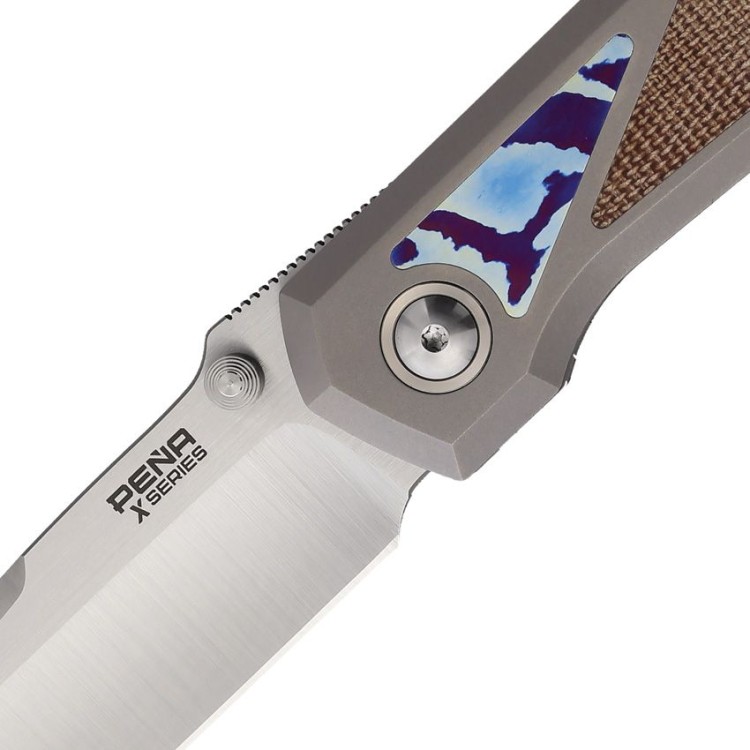 Pena Knives Mula Tanto Brown / Micarta | M390 | Titanium