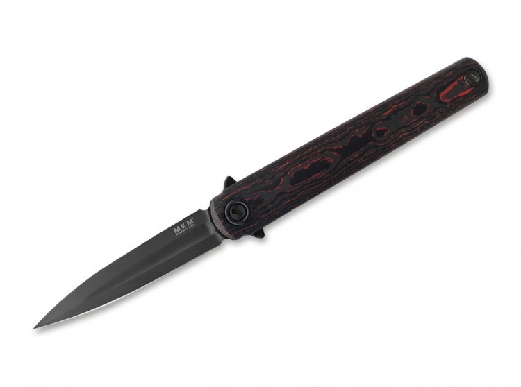 MKM Knives Flame Dagger folding red lava carbon fiber MKFL02-FCLTD