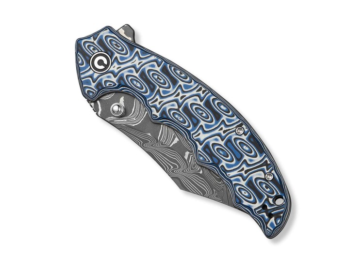 Складной нож CIVIVI Pentad | Damascus Blue & White Vortex Micarta