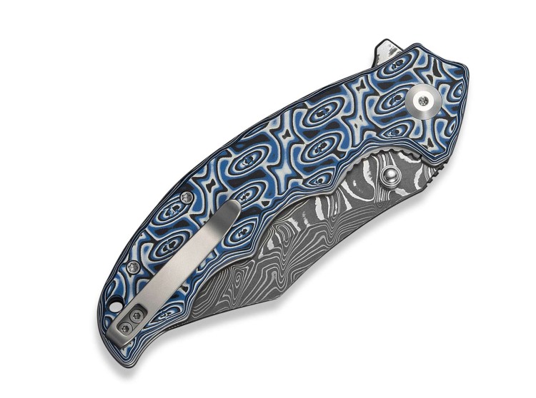 Складной нож CIVIVI Pentad | Damascus Blue & White Vortex Micarta