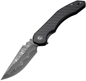 Складной нож CIVIVI Bluetick Damascus | Carbon & G10