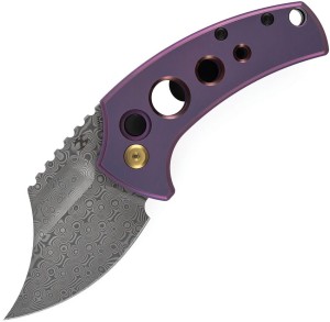 Складной нож Kansept Knives Wasp Purple Titanium | Damascus