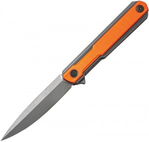 WE Knives Peer Ostap Hel Gray Stonewashed 20CV Orange G10 Gray 2015A