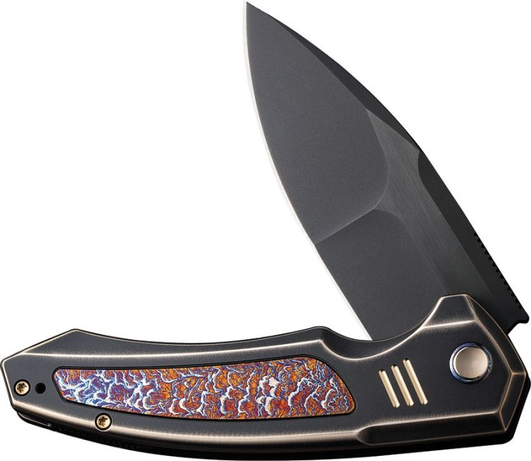 Складной нож WE Knife Hyperactive | Vanax Titanium Bronze & Black Flamed
