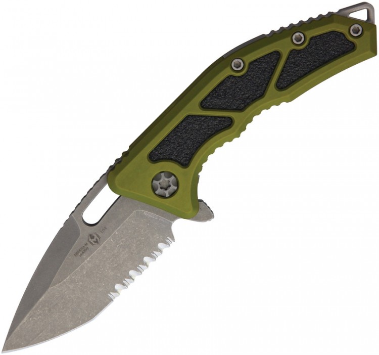 Складной нож Heretic Knives Medusa Tanto battleworn/green